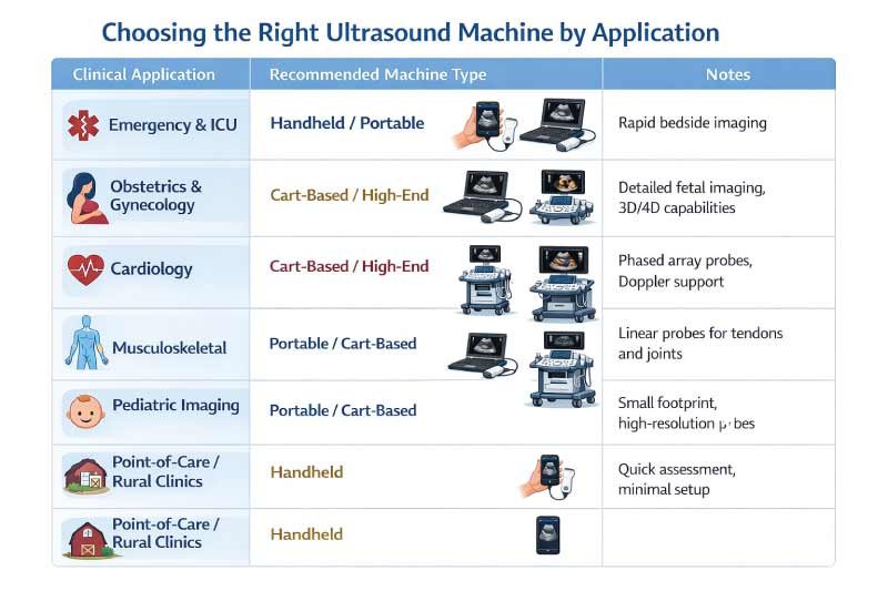 Choosing the Right Ultrasound Machine by Application