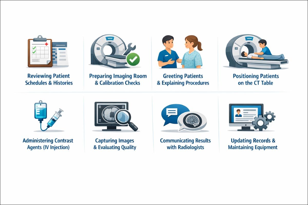 CT Technologist Daily Workflow Example