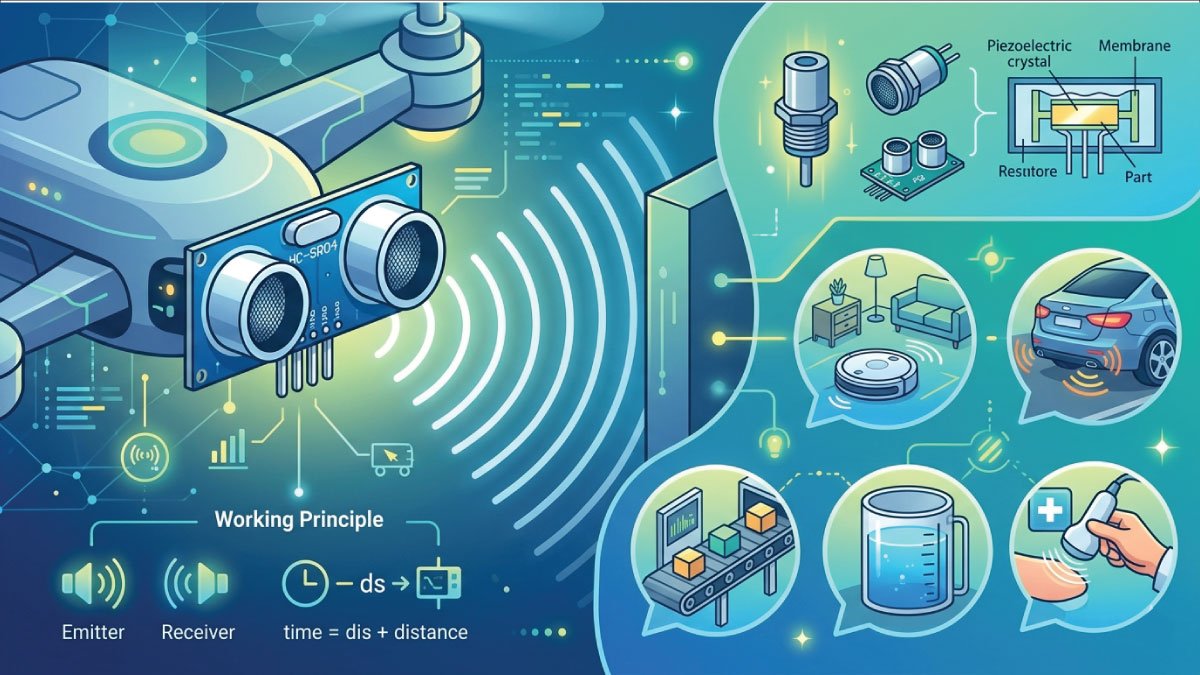 Ultrasonic Sensor: Types, Uses, Working & Applications