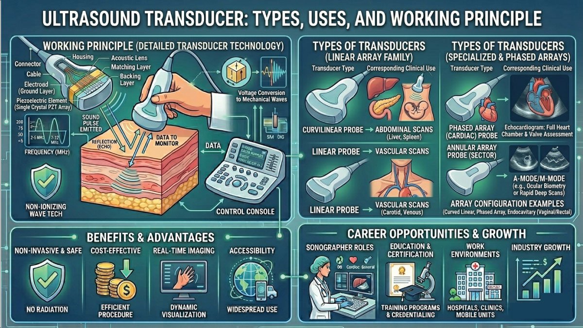Ultrasound Transducer: Types, Uses, and Working Principle